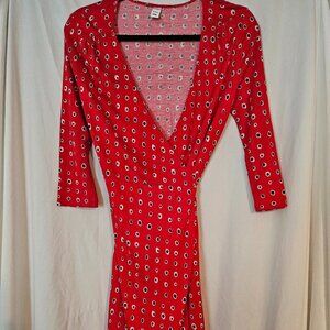 Old‎ Navy Wrap Dress XS Amaryllis Red
